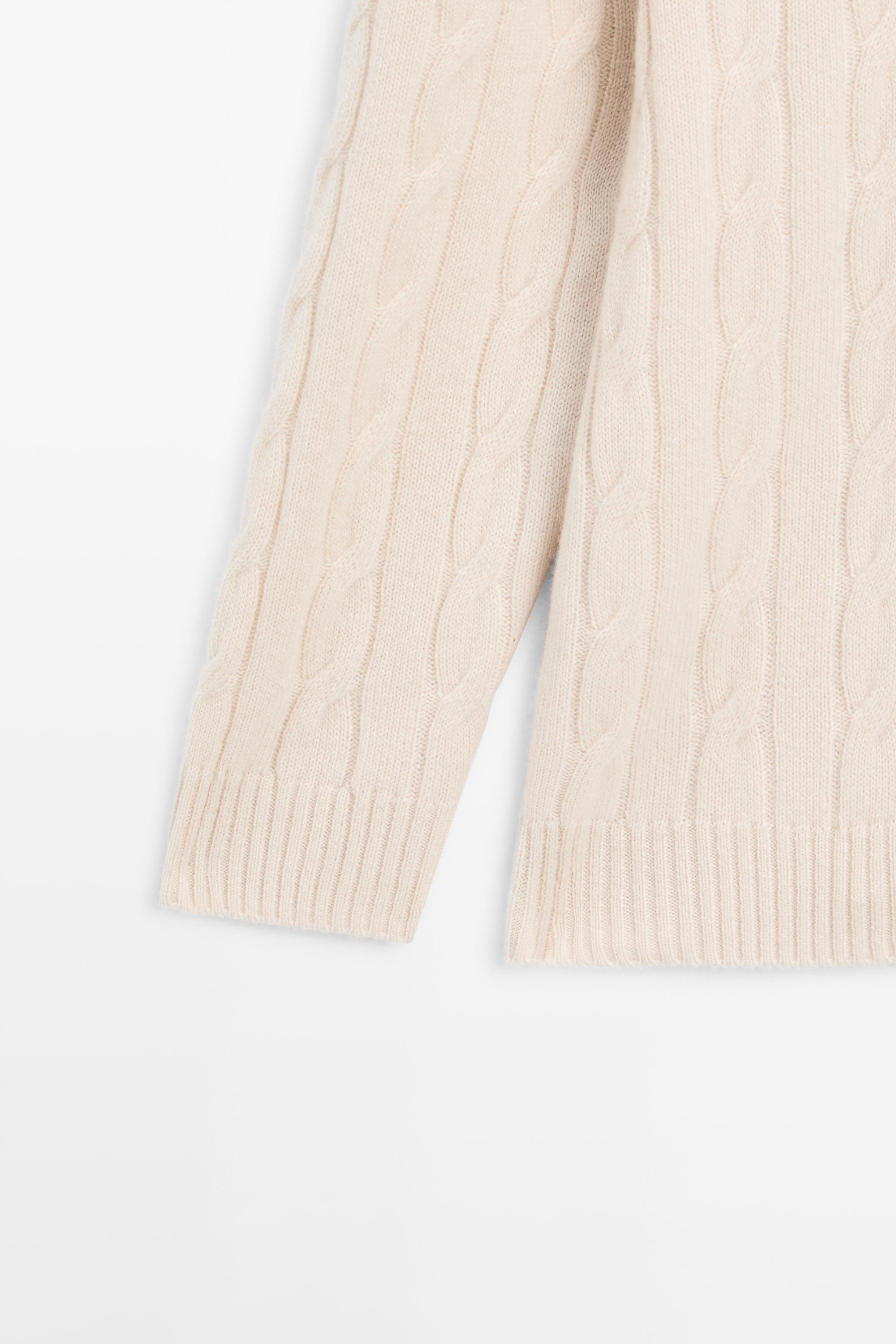 Pull en maille torsadée 100 % cachemire